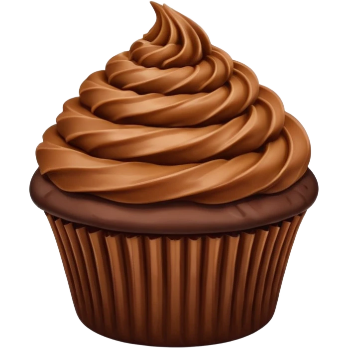 Cupcake with chocolate icing emoji