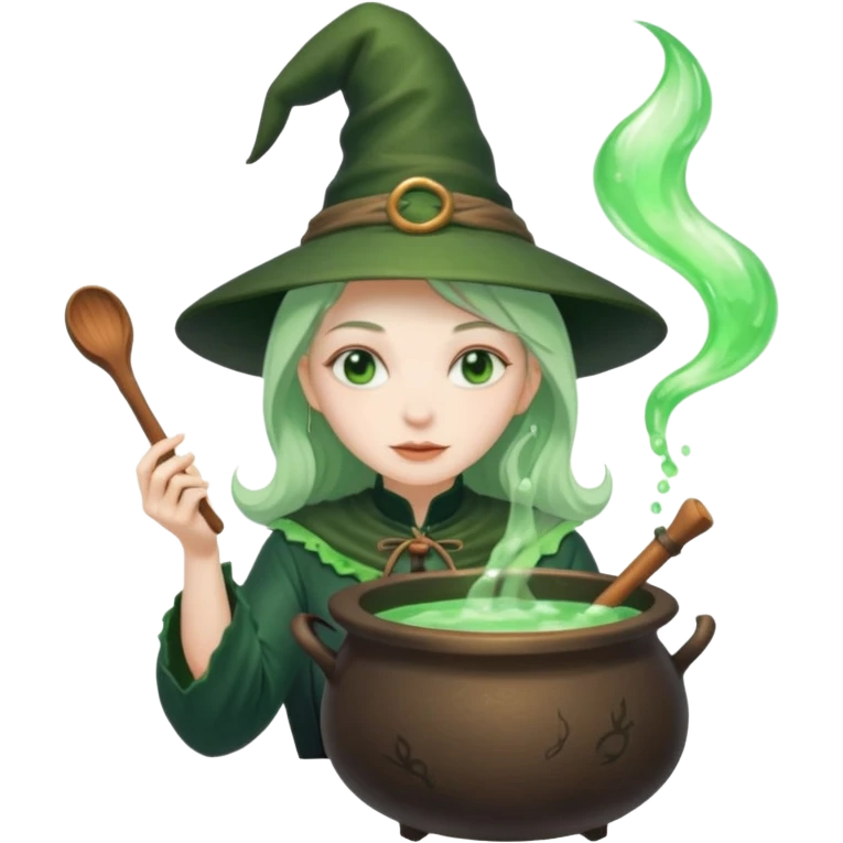 green witch cooking potion emoji