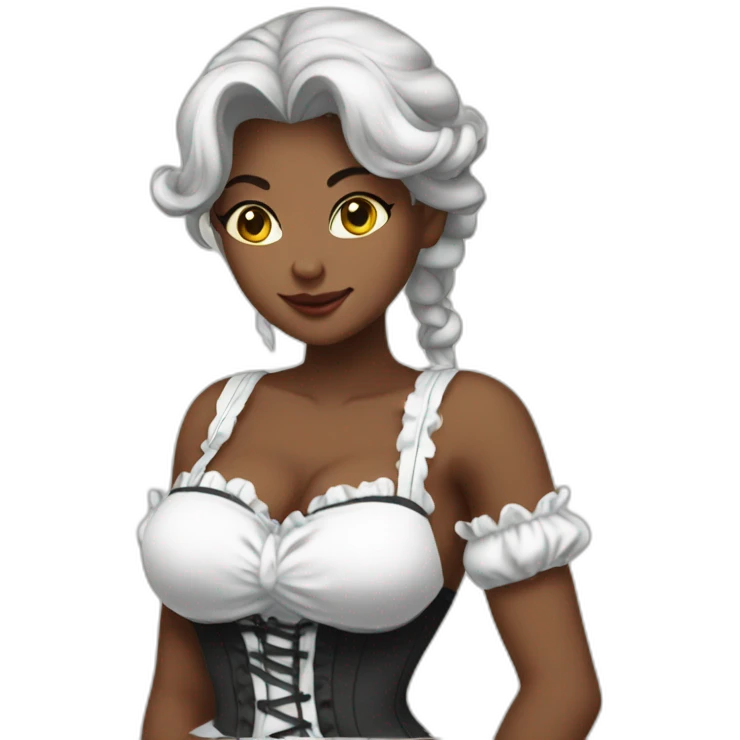 busty maid sfw emoji