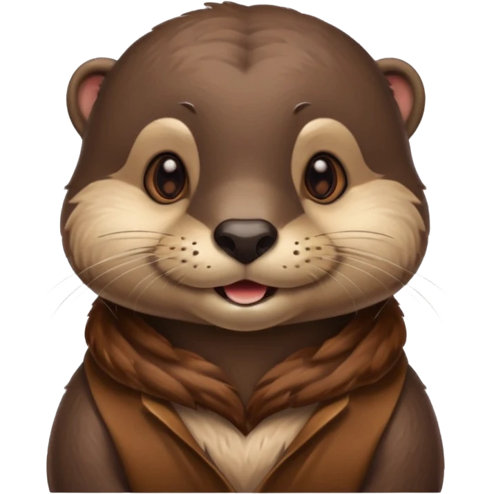 a flirty male otter smirking emoji