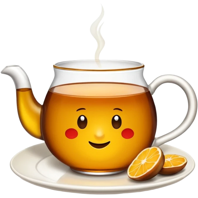 İnce belli çay barfağında çay emoji