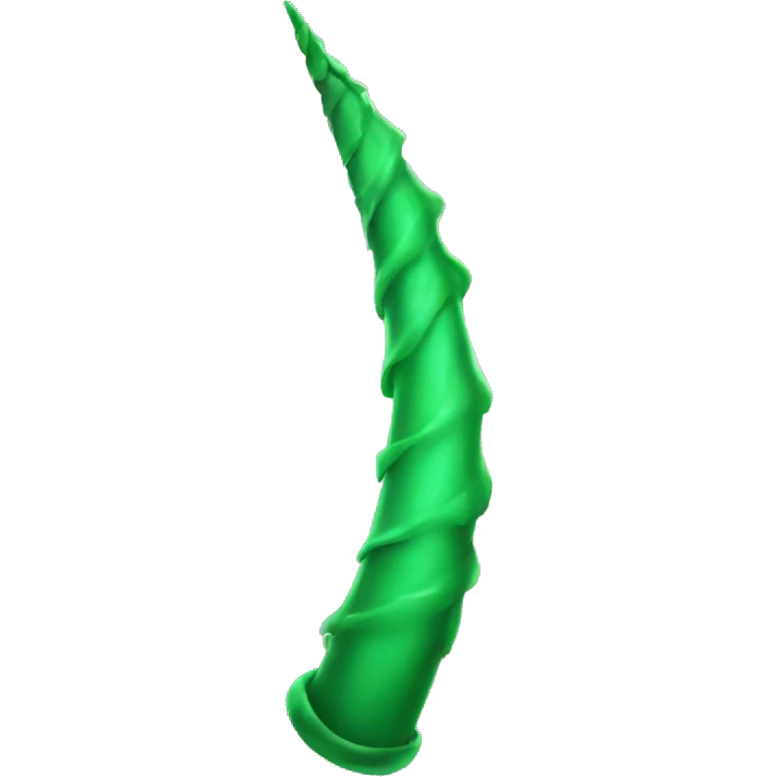 green unicorn horn emoji