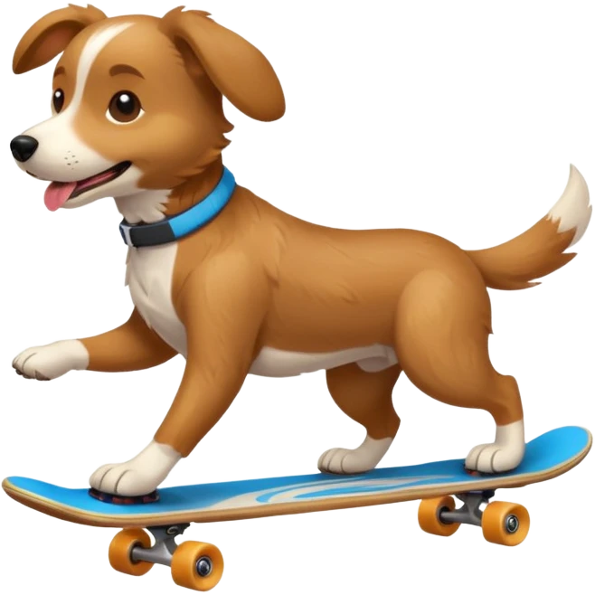 Dog on a skateboard emoji