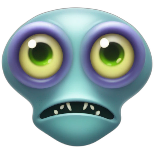 Alien with three eyes emoji