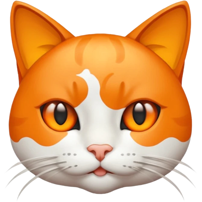 Eine orange weiße Katze  emoji