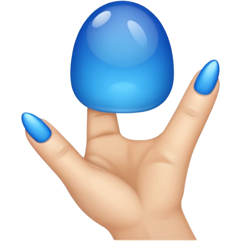 Blue nail emoji