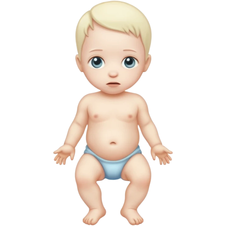 High resolution of   realistic full body baby distorted , no extra hybrid emoji