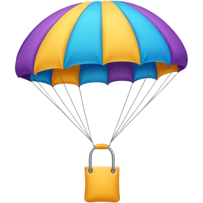 colorful parachute emoji