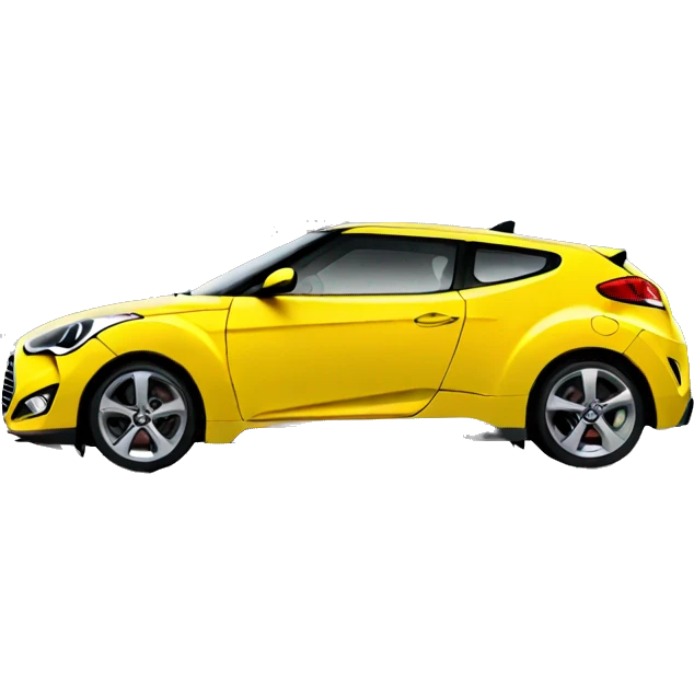 Hyundai Veloster, yellow color emoji