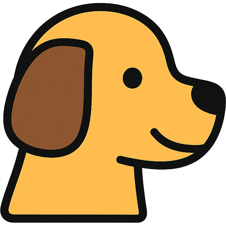 dog color outline icon emoji