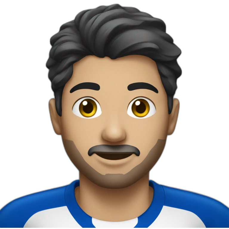 Saudi person wearing T-shirt, Al Hilal club emoji