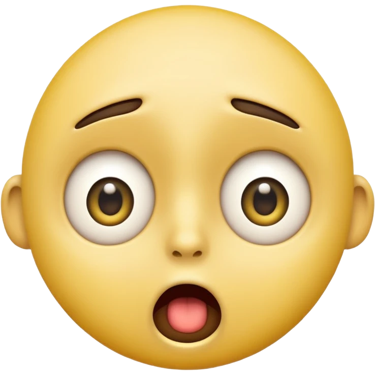 shocked emoji, expressive face, wide eyes, open mouth, yellow face, no text emoji