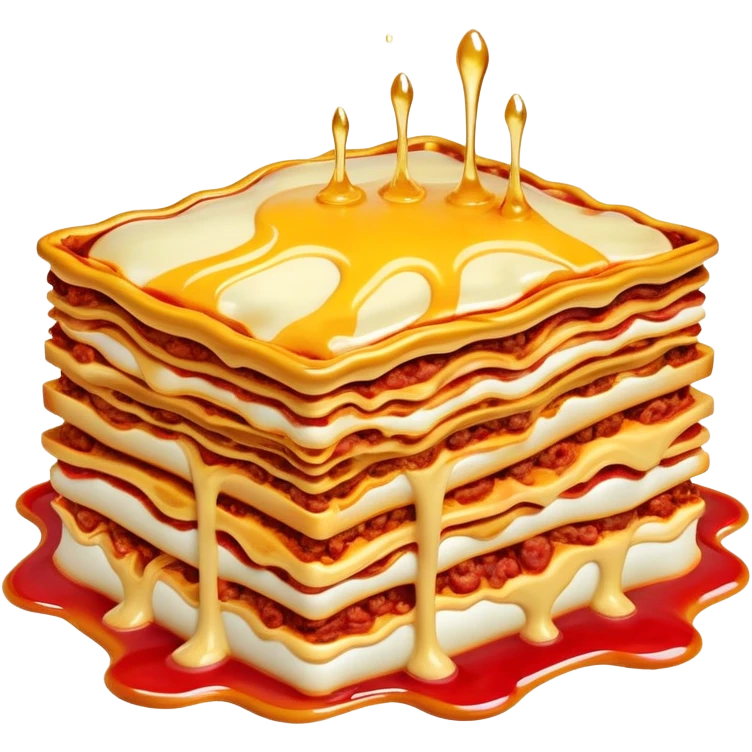 surreal salvadore dali style melting spam lasagna landscape emoji