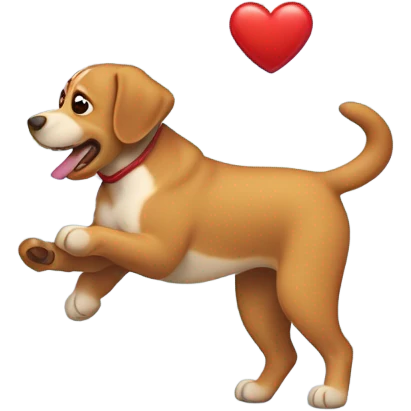 Un perro lanzando corazones subido en un cohete  emoji