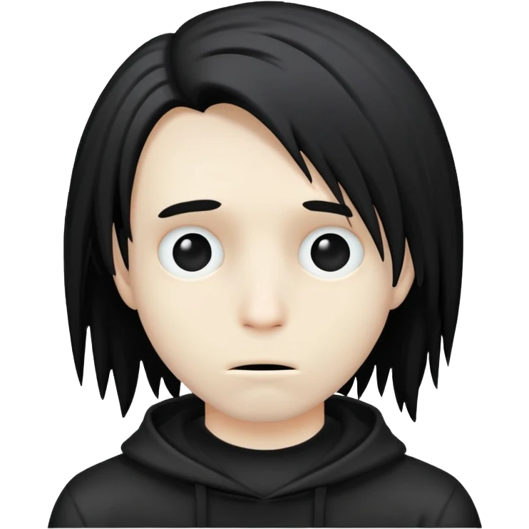 Emo guy with hair over face  emoji