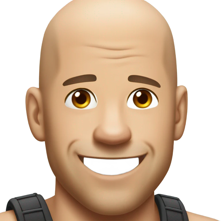Vin Diesel pointing at the camera smiling emoji