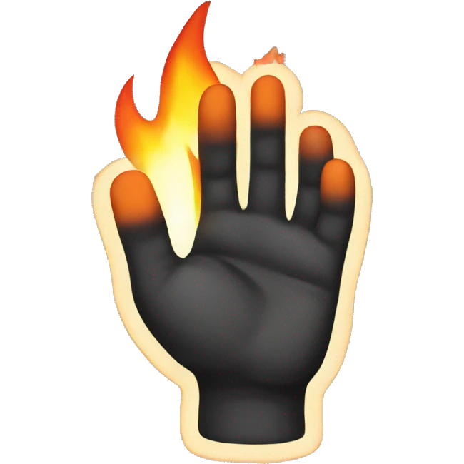 fire hand emoji