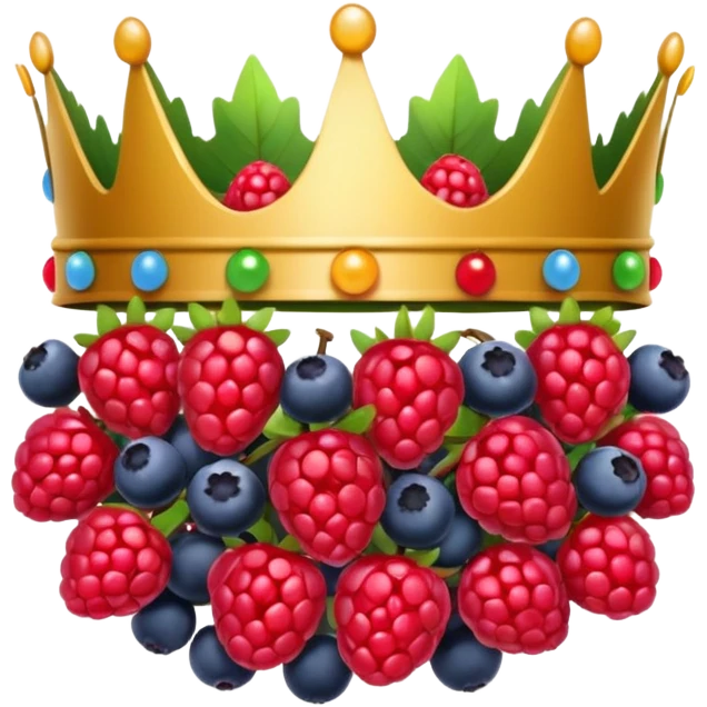 berry crown made of mixed forest fruits emoji