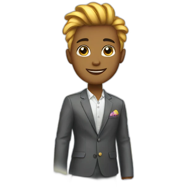 Posh-boy-with-rainbow-unicorn-hair emoji