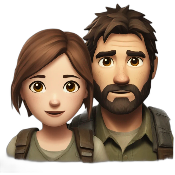 Joel and ellie from the last of us emoji