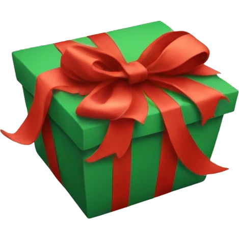 Tiny Christmas gift emoji