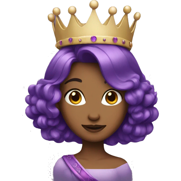 Princess with purple hair emoji