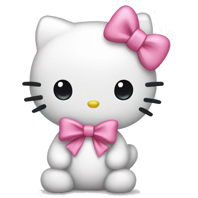 Hello kitty with pink bow  emoji