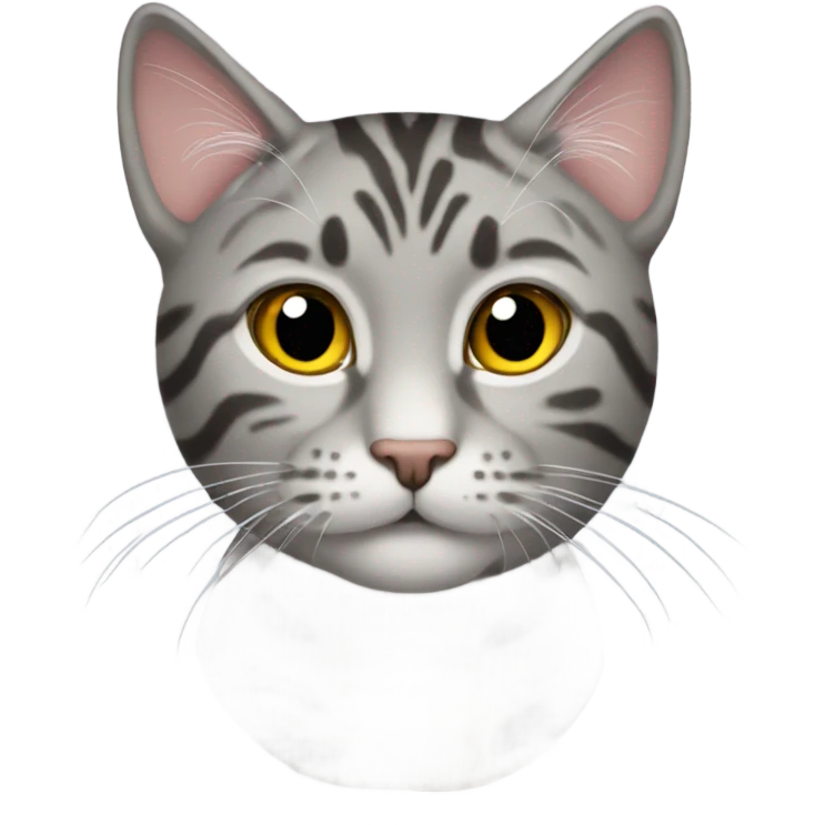 Create a gray tabby cat emoji emoji