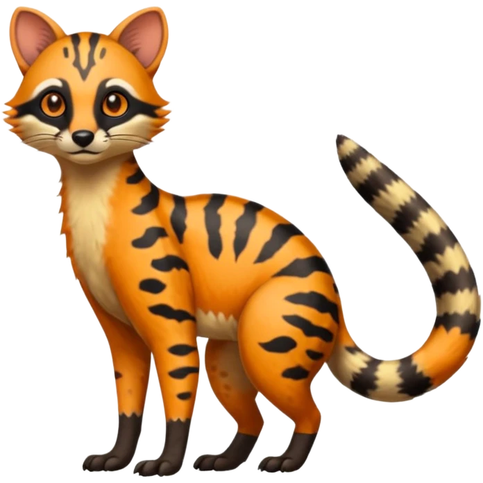 Civet-Genet-Numbat-Ocelot--Ocicat-hybrid-fusion, full body emoji