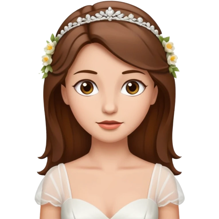Blonde skin bride with brown hair emoji