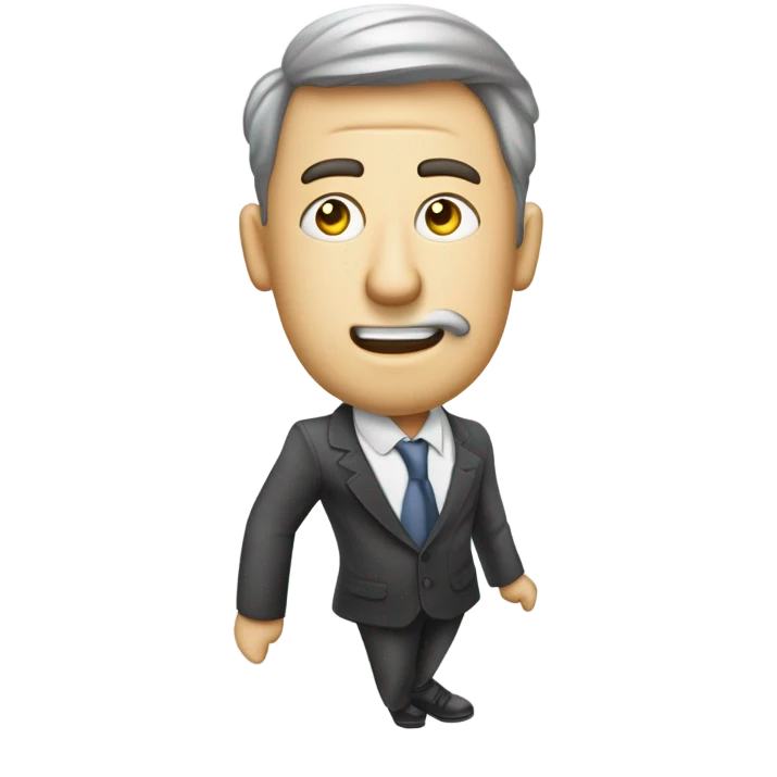 Erstelle ein Emoji im Apple-Stil (flacher, glatter 3D-Look mit weichen Farbverläufen) mit folgendem Motiv: Ein weißer Mann in Business-Kleidung steht im Zentrum und sammelt oder fängt E-Mails auf. Im Hintergrund regnen zahlreiche stilisierte E-Mail-Symbole/Briefumschläge herunter. Der Mann sollte eine aktive, dynamische Pose einnehmen. Die gesamte Szene soll dem charakteristischen, verspielten Apple-Emoji-Design folgen, mit klaren Konturen und leuchtenden, aber nicht grellen Farben. emoji