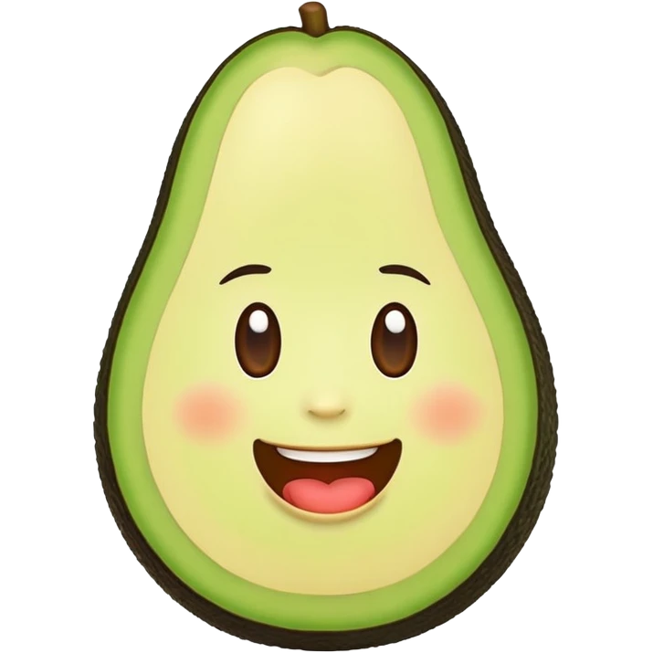 un aguacate con labios gordos emoji