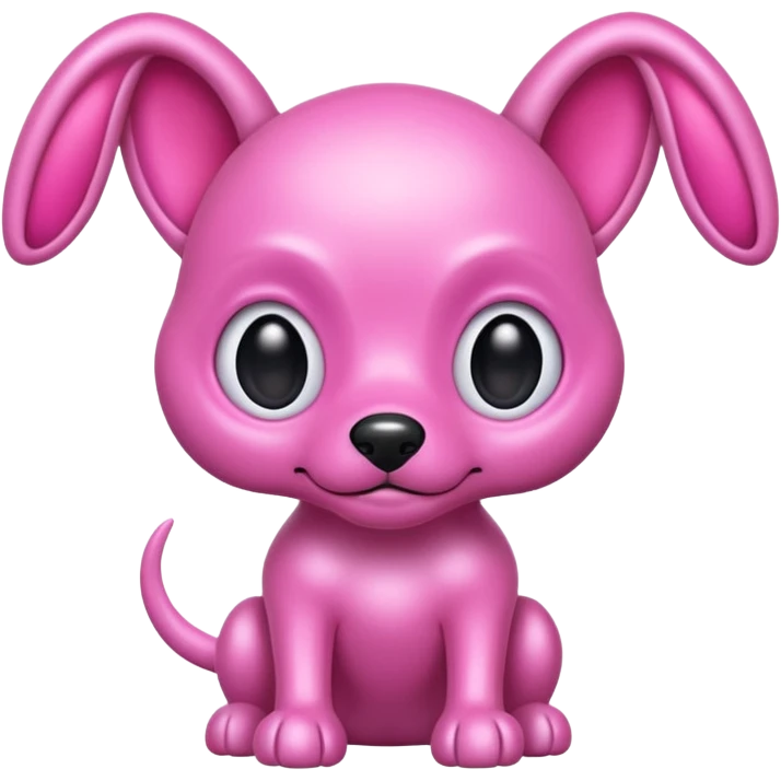 alien dog pink emoji