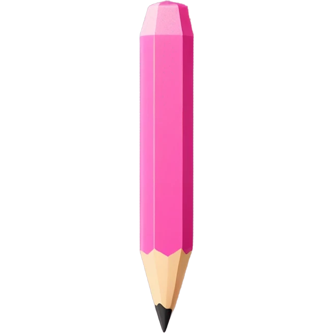 Pink pencil emoji