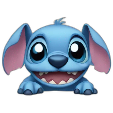 Stich qui rit emoji