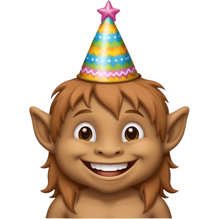 A TrollDoll say happy birthday to "Ki" emoji