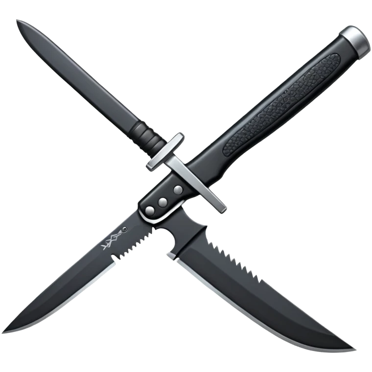 ninja knife all black emoji