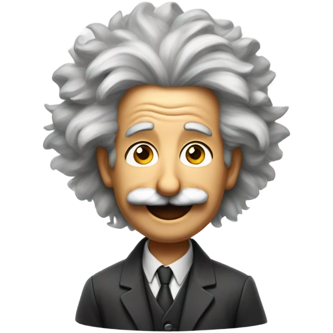 Einstein laughing emoji