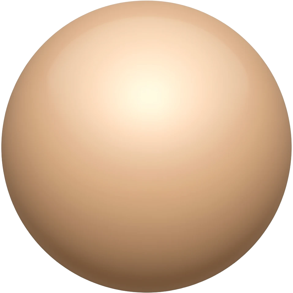 Yuvarlak ten rengi top emoji