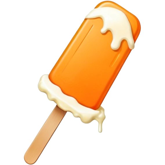 orange popsicle with cream emoji