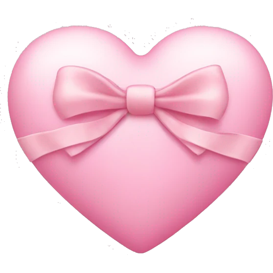 Light pink heart with bow  emoji