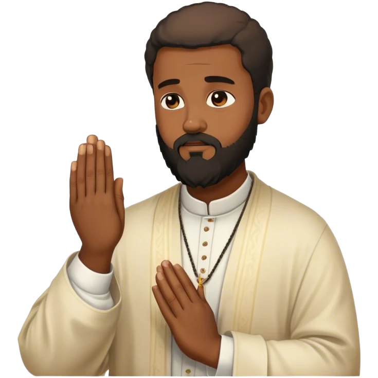 Black Daniel in den praying with a beard emoji