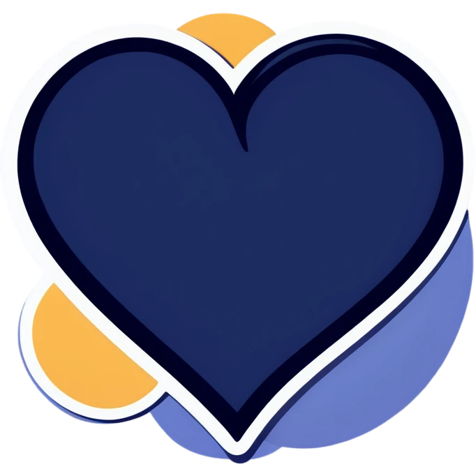 Dark blue heart emoji