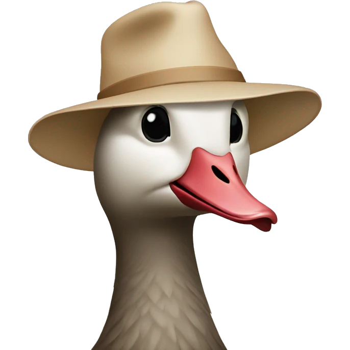 goose in a beige hat emoji