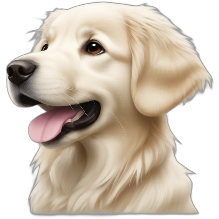 Golden retriever blanc chiot emoji