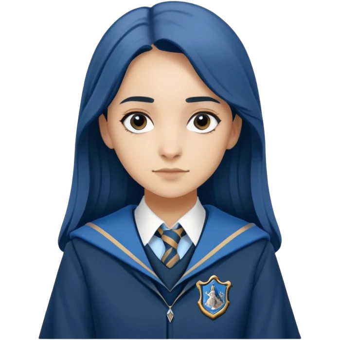 Penelope Clearwater in harry potter, wear hogwarts Ravenclaw uniform emoji