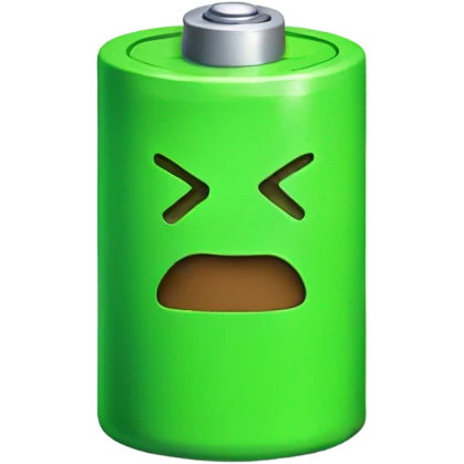 Green battery normal expression emoji