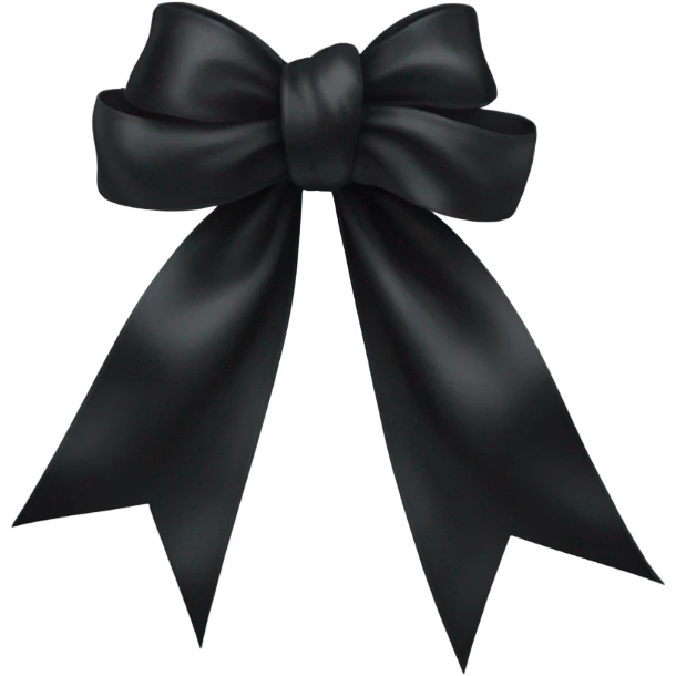 black ribbon emoji