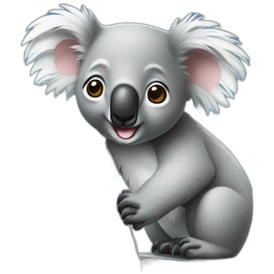 koala-with Mac book emoji