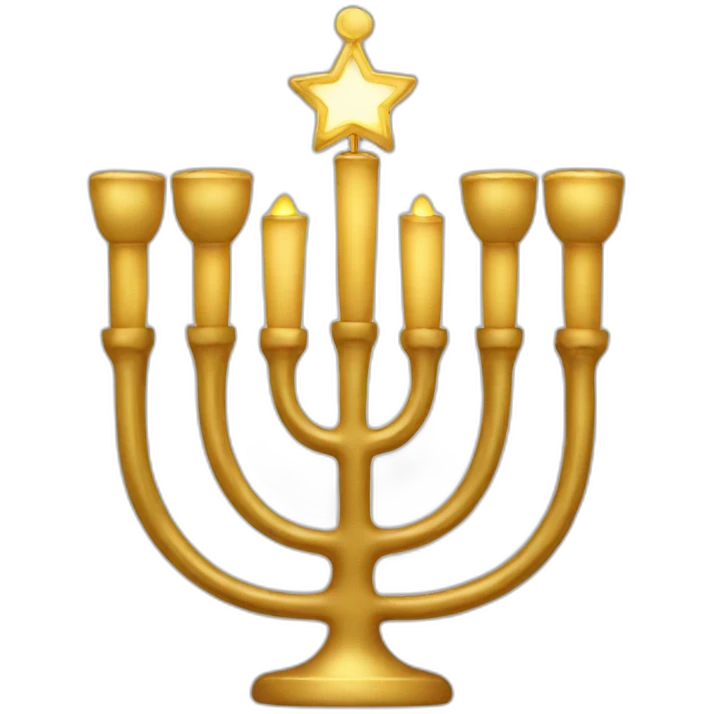 golden menorah emoji